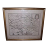 Carte ancienne authentique du XVIIème siècle du Poitou par judocus Hondius 1630 double face