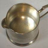 Silver-plated metal coffee pot and milk jug