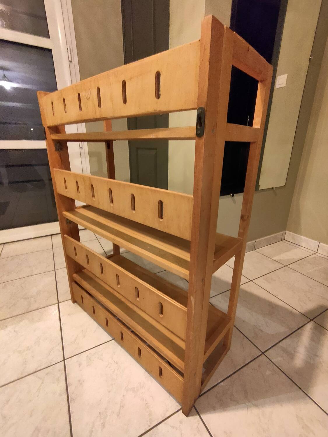 Étagère de bouquiniste en hêtre