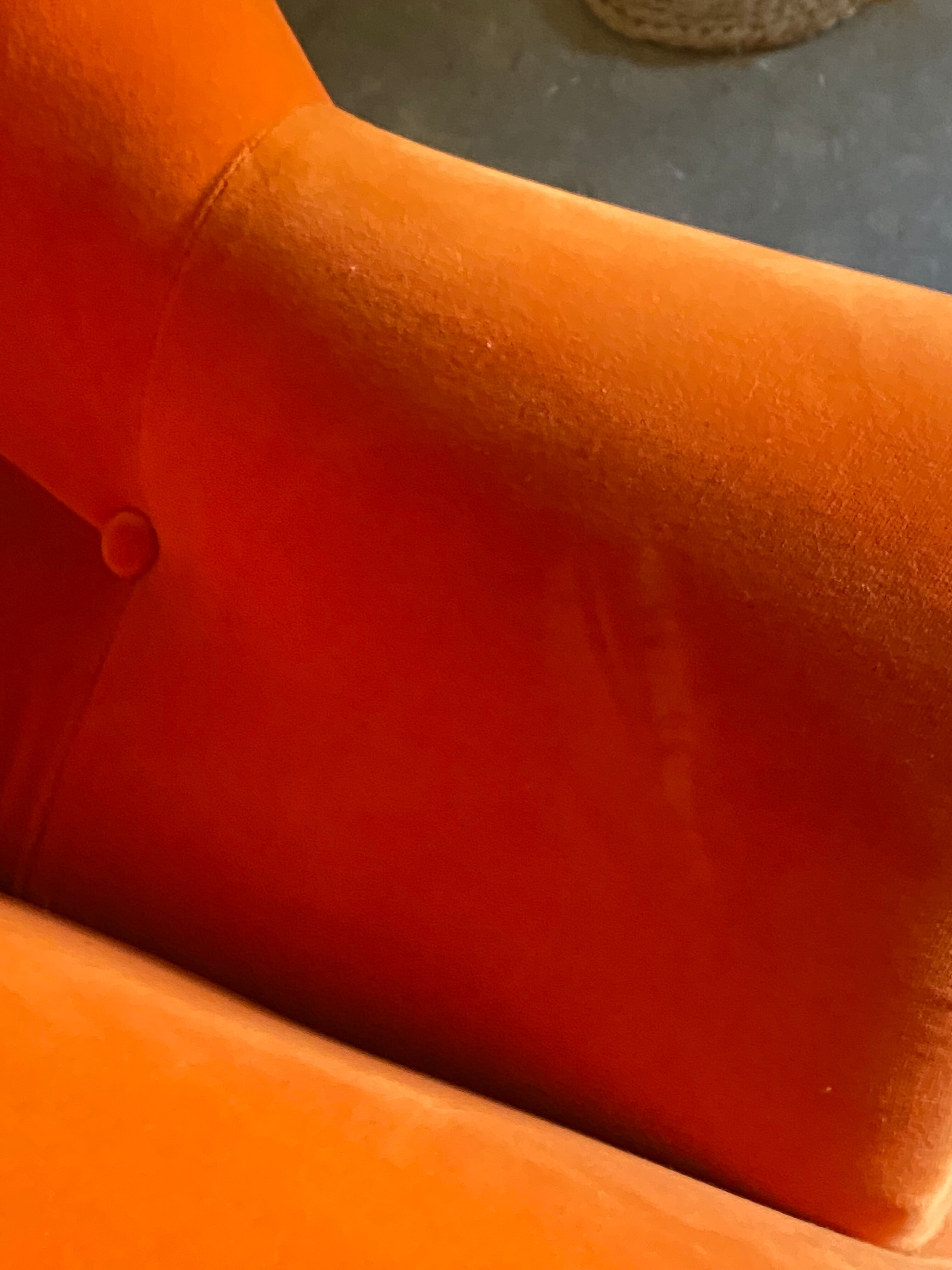 Fauteuil crapaud orange