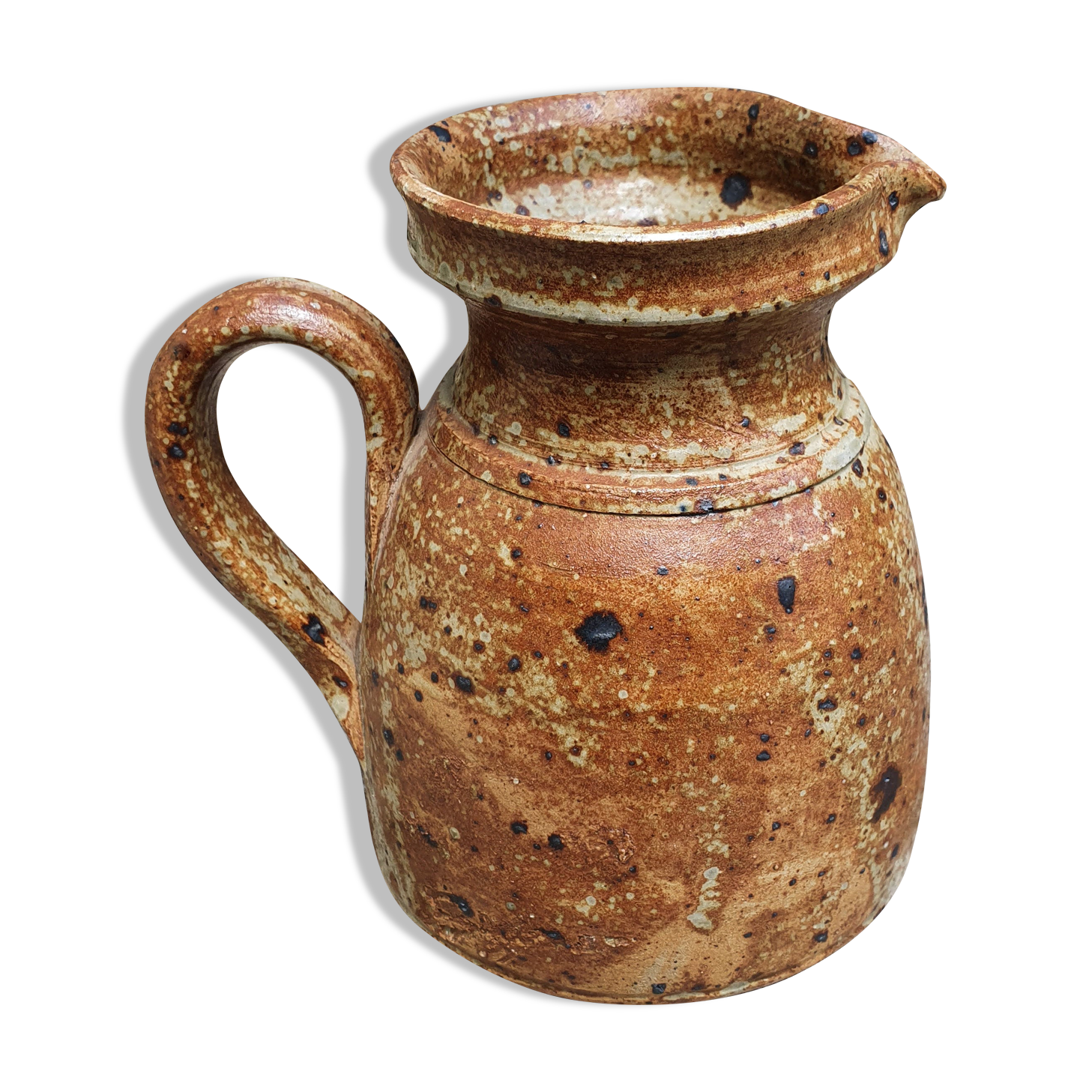 Pyrity sandstone pitcher signed Baudat