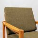 Scandinavian armchair green olive mid century modern design 1960
