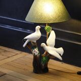 doves ceramic lamp