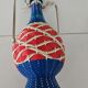 Carafe scoubidou en verre vintage