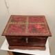 Vintage antique wooden and copper chest