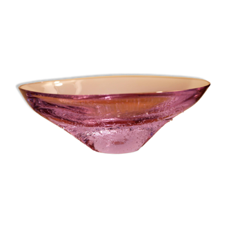 Bohemian Alessandrite Glass Bowl Vase