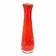 Bean vase, mid-century modern, red glass, Ząbkowice, Poland, 1970s