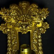 A pair of important gilt bronze wall sconces, Louis XVI style, 19th century.