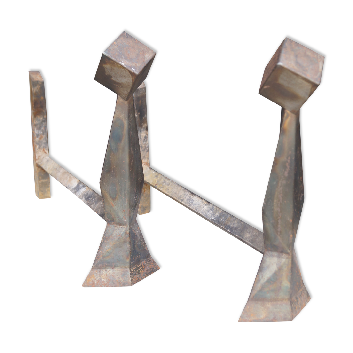 Pair of chenet modernist design 1960