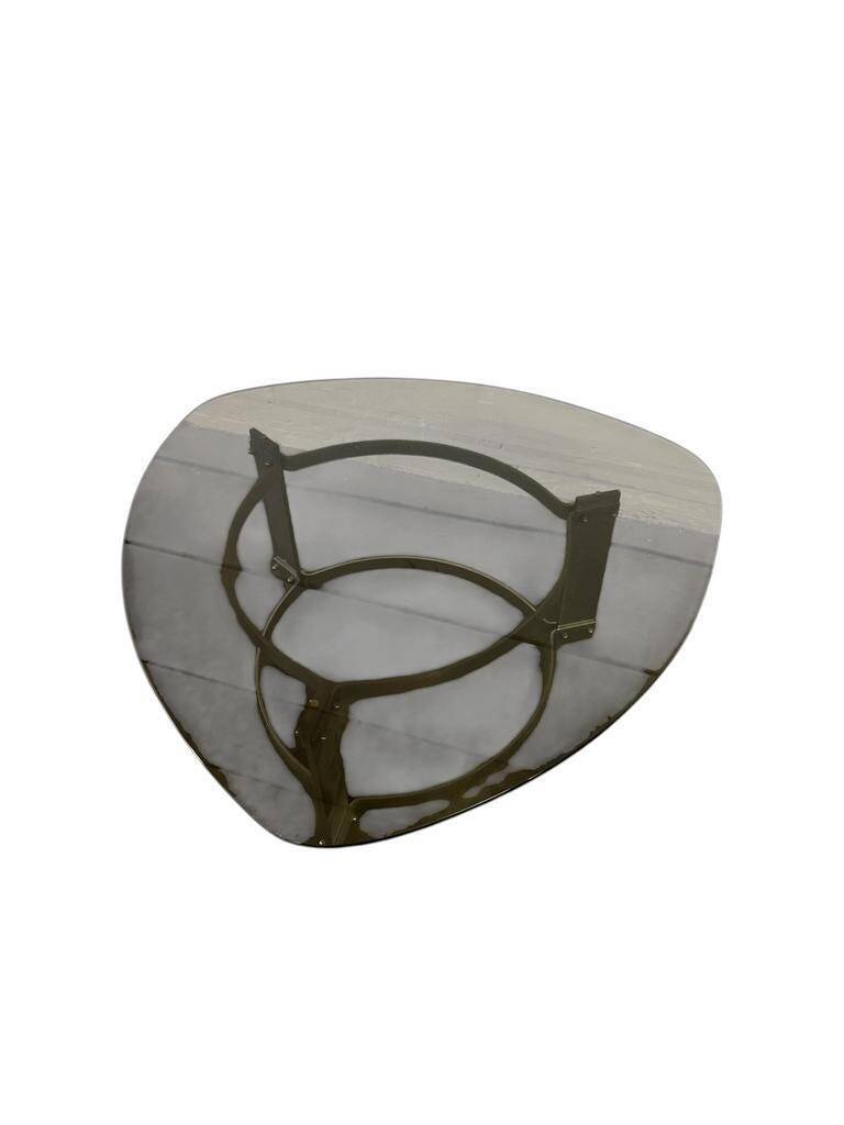 Table basse à café vintage en verre