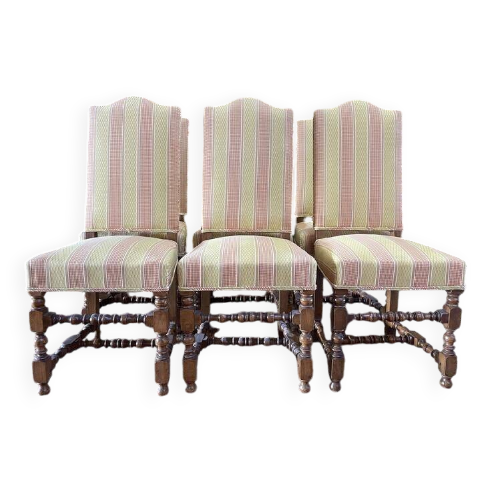 Set of 6 Louis XIII style chairs