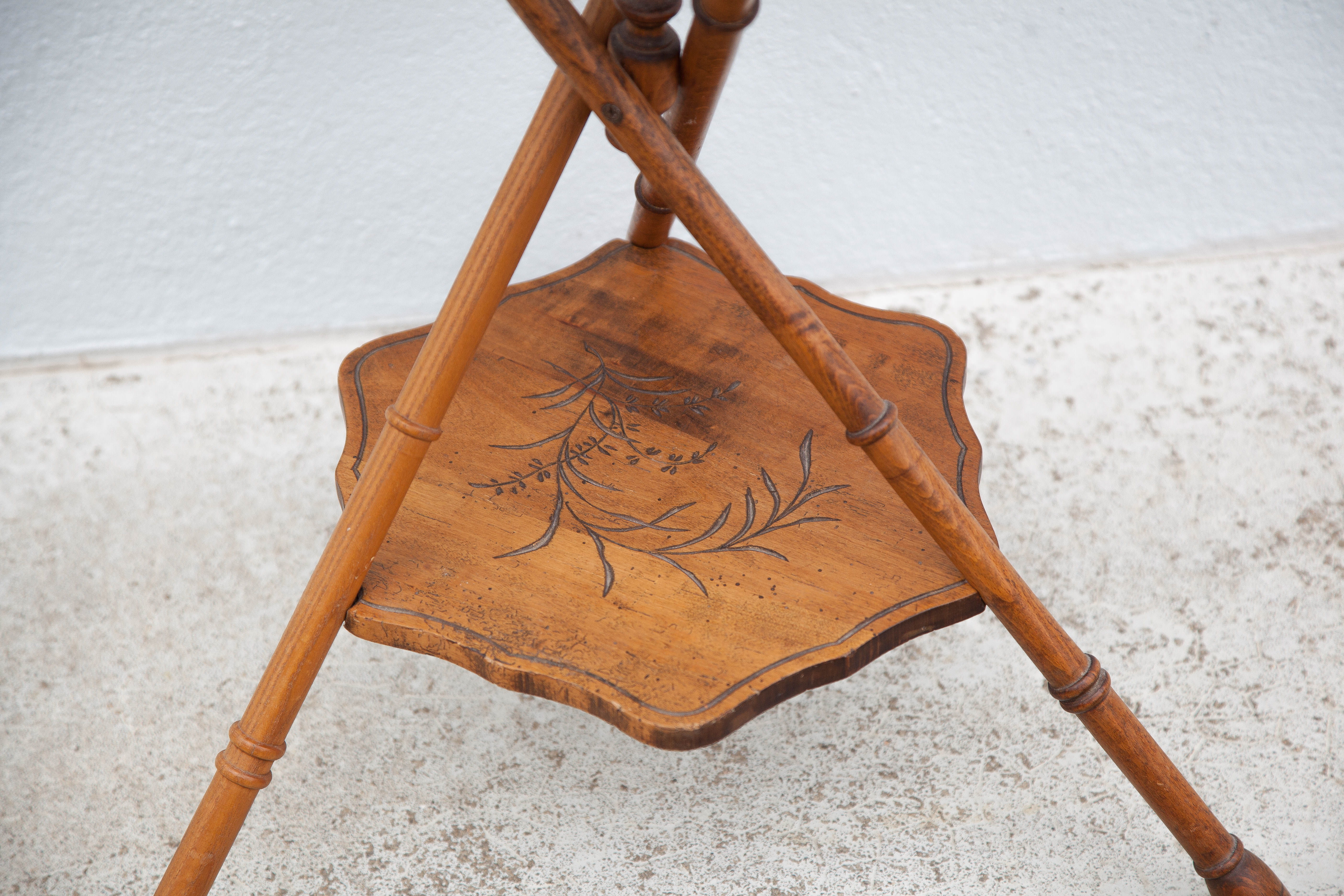 Table pedestal table wood, pedestal table wood imitation bamboo