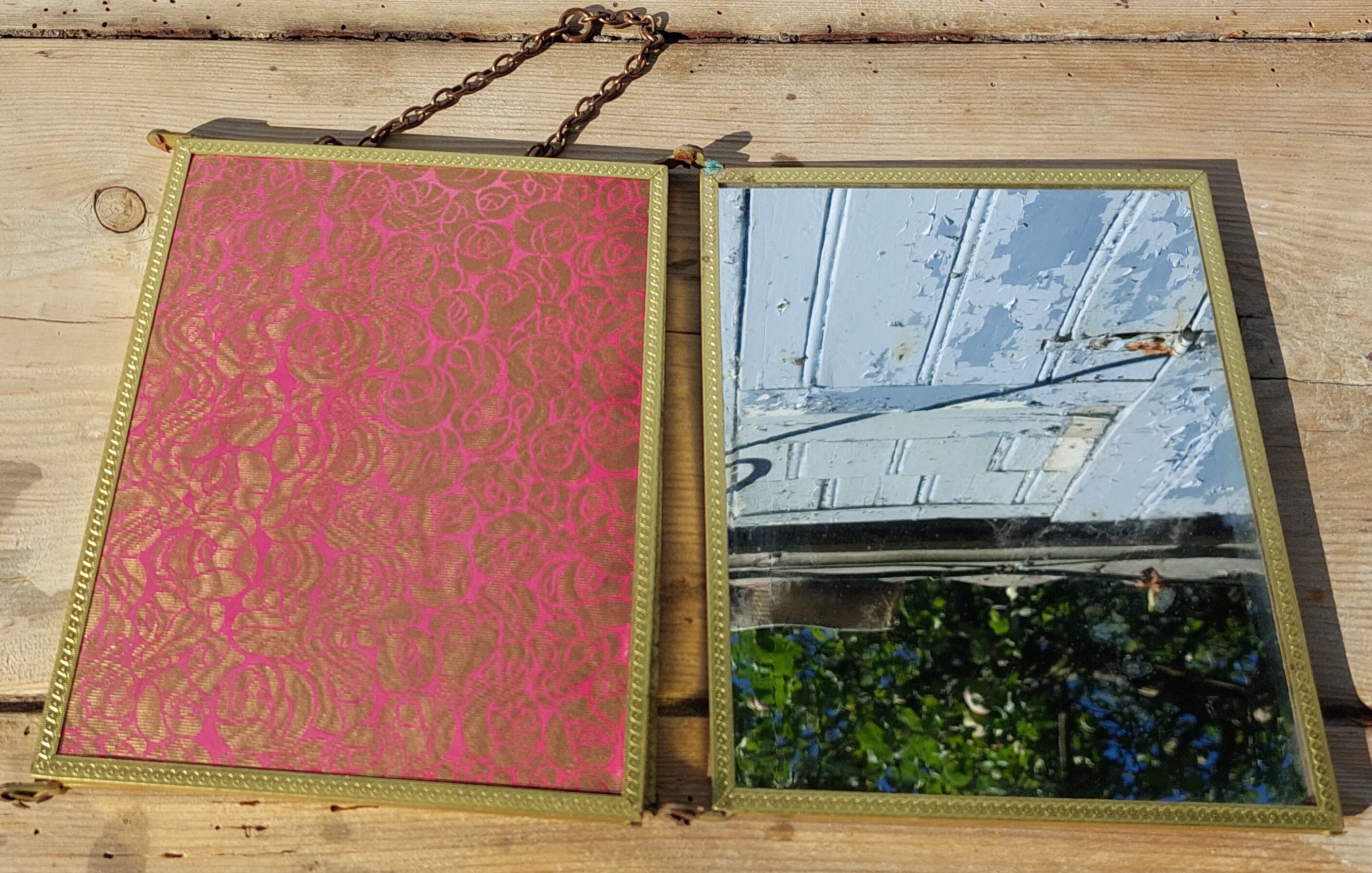 Art deco triptych mirror