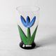 Blue Tulip Flower Water Tumbler Kosta Boda by Ulrica Hydman Vallien /Sweden