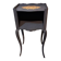 1930 bedside table, repainted wood in black with a golden rose motif.