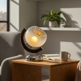 Table lamp with large Murano globe from the 1970s.