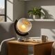 Table lamp with large Murano globe from the 1970s.