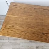 Rectangular coffee table in beech and oak from the 70s