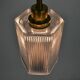 Pendant Lamp, Pressed Glass and Brass, 1960s, Sweden