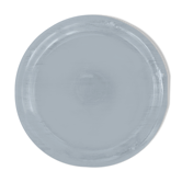 Plateau rond en verre transparent