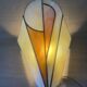 Stained glass wall lamp, Tiffany style, Art Deco design.