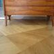 Cabinetmaker's chest of drawers - 4 drawers - golden oak - with oblique profile - compass feet - 1950