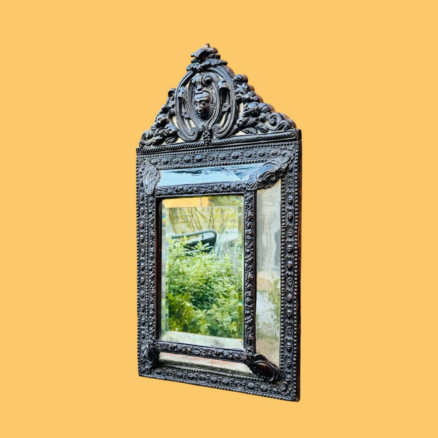 19th century wall mirror with parecloses