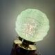 Vintage art deco globe table lamp in mint green Clichy glass