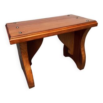 Wooden footrest stool