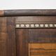 Buffet ou armoire d'angle, à 3 faces, en bois massif, sculpté et peint.