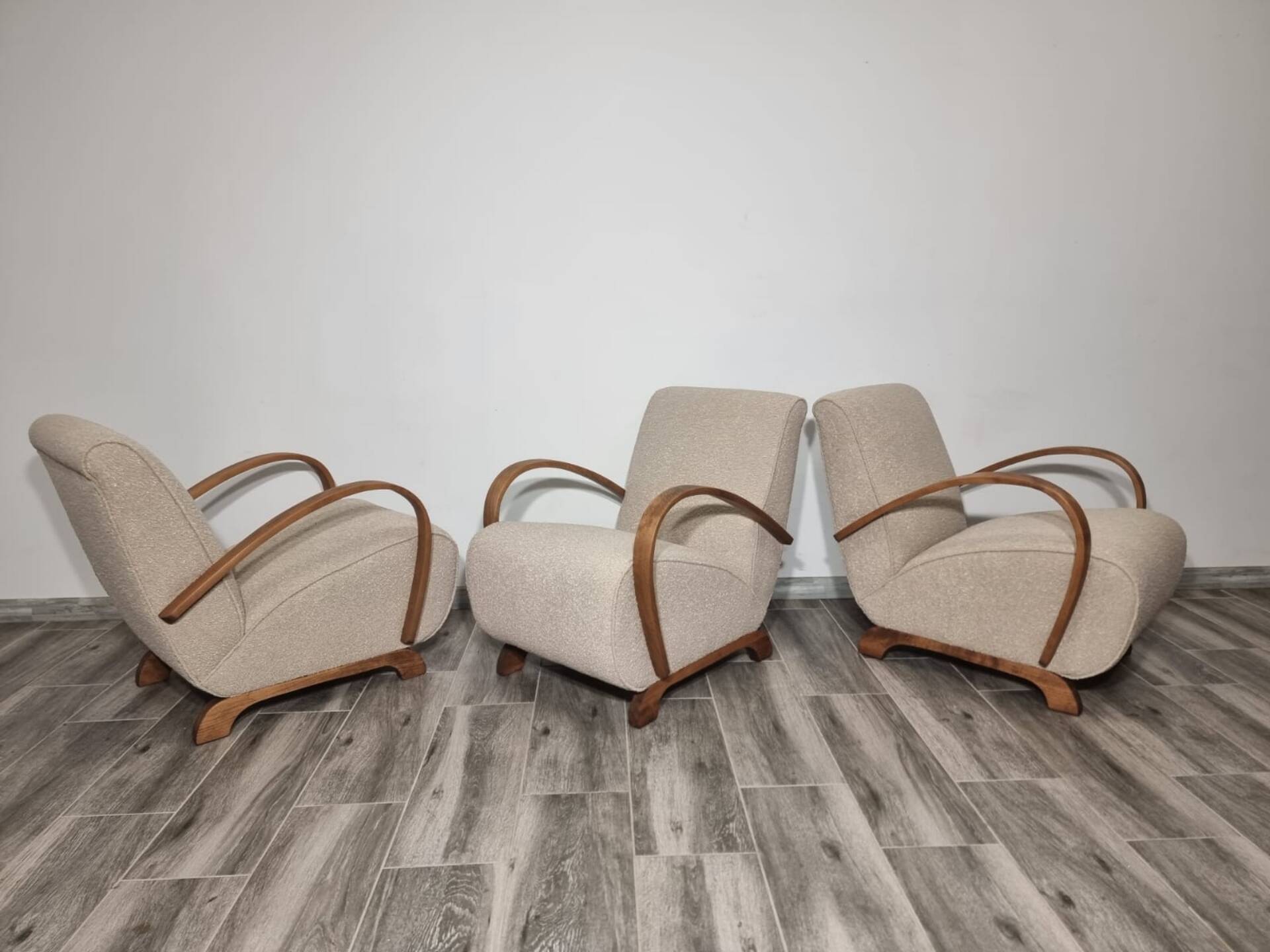 Armchairs from Jindrich Halabala, 1940s, Set of 3