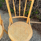 Set of 3 fluted bistro chairs