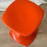 Orange plastic Tam-Tam stool