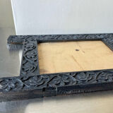 Antique Wooden Picture Frame with flower carvings 42 cm x 19 cm