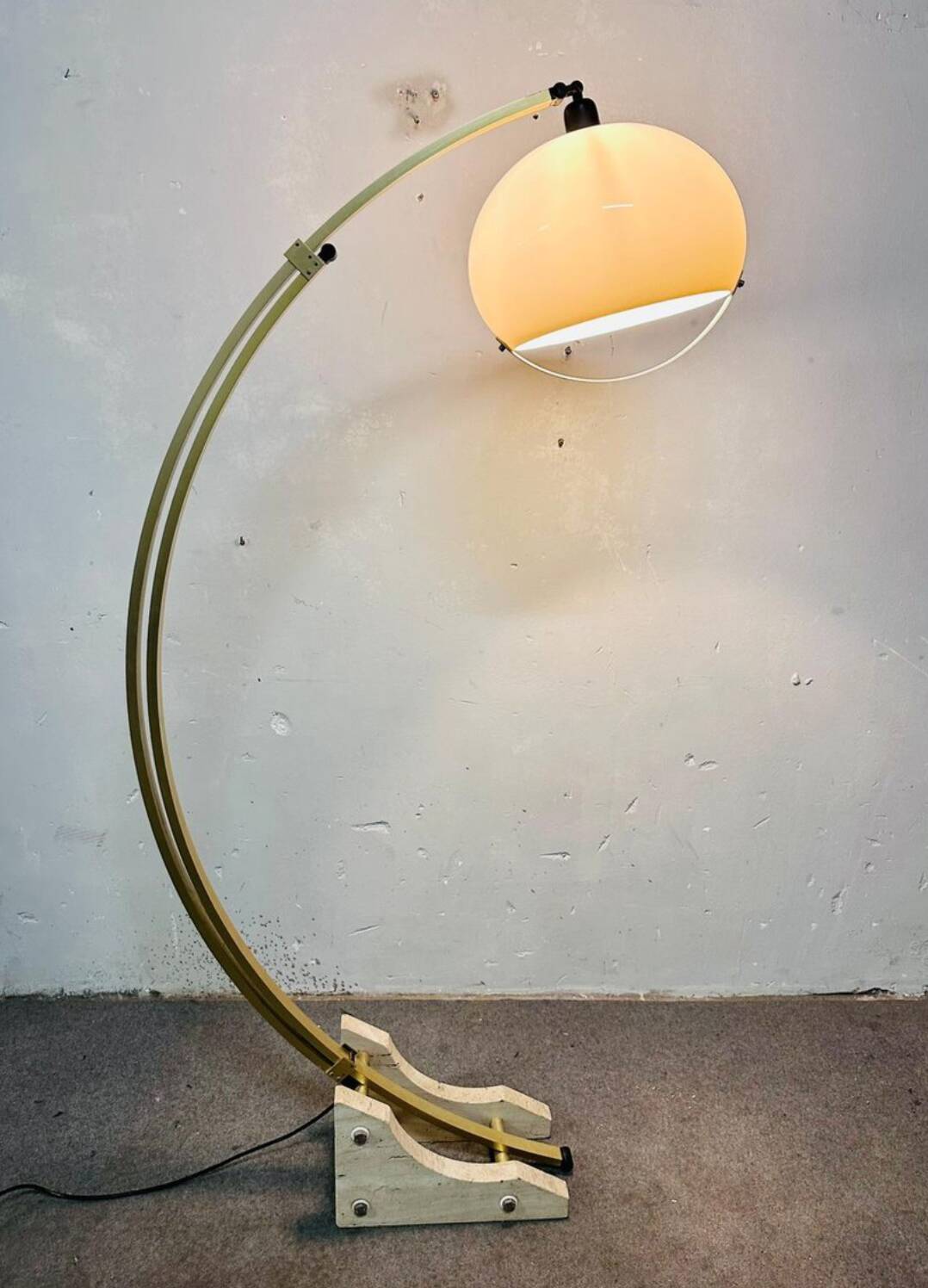 Lampada da terra vintage ad arco, anni '70