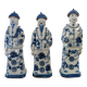 3 figurines of emperors from the Qing dynasty, China, early 20th century.