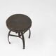 Industrial Black Metal Stool with Frame, France  1920s