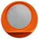 Vintage Italian Space Age round plastic mirror with shelf, 1970s