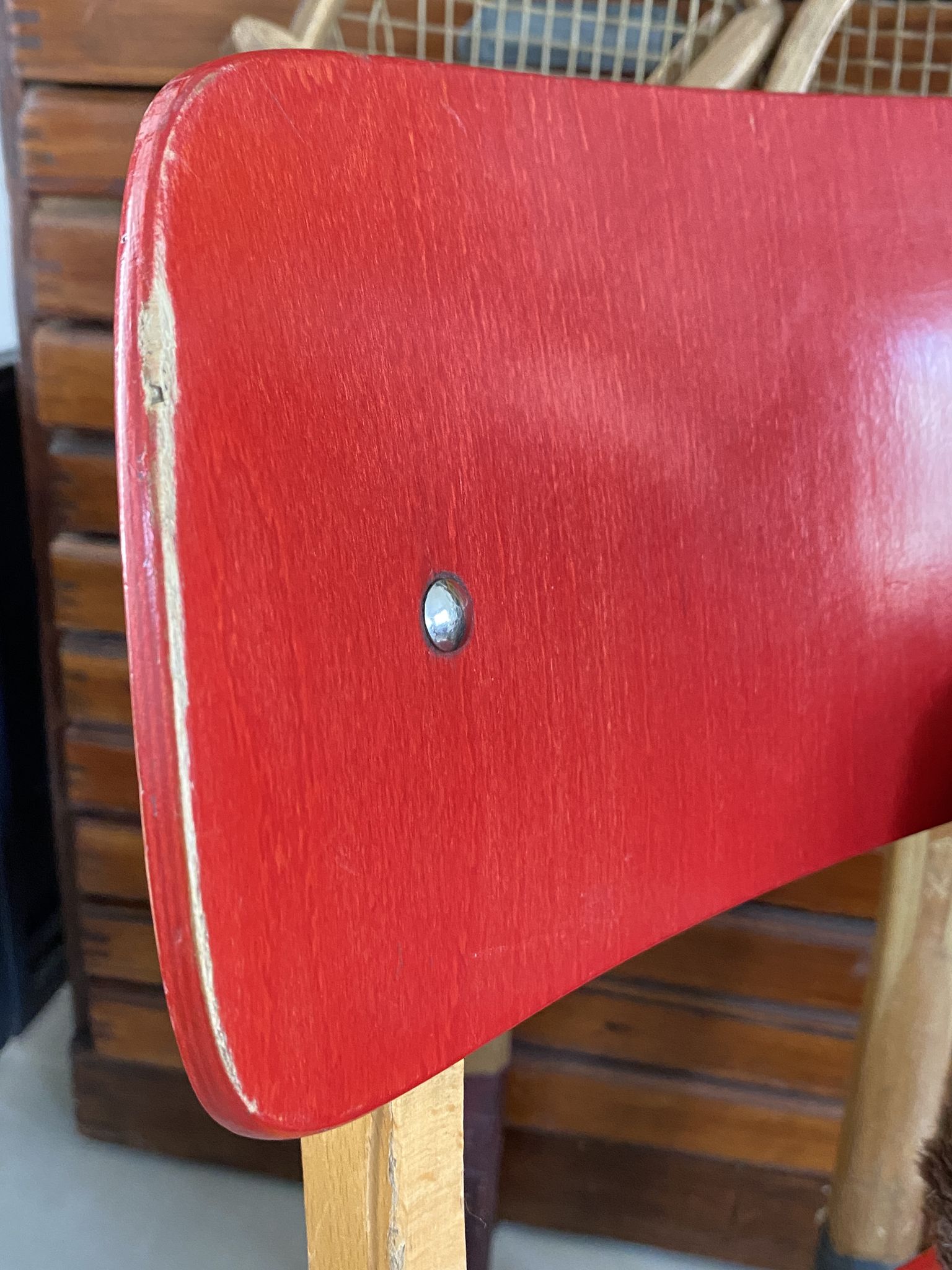 Vintage red Casala children's chair