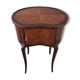 Curved side table in Louis XV style with marquetry - late 19th century