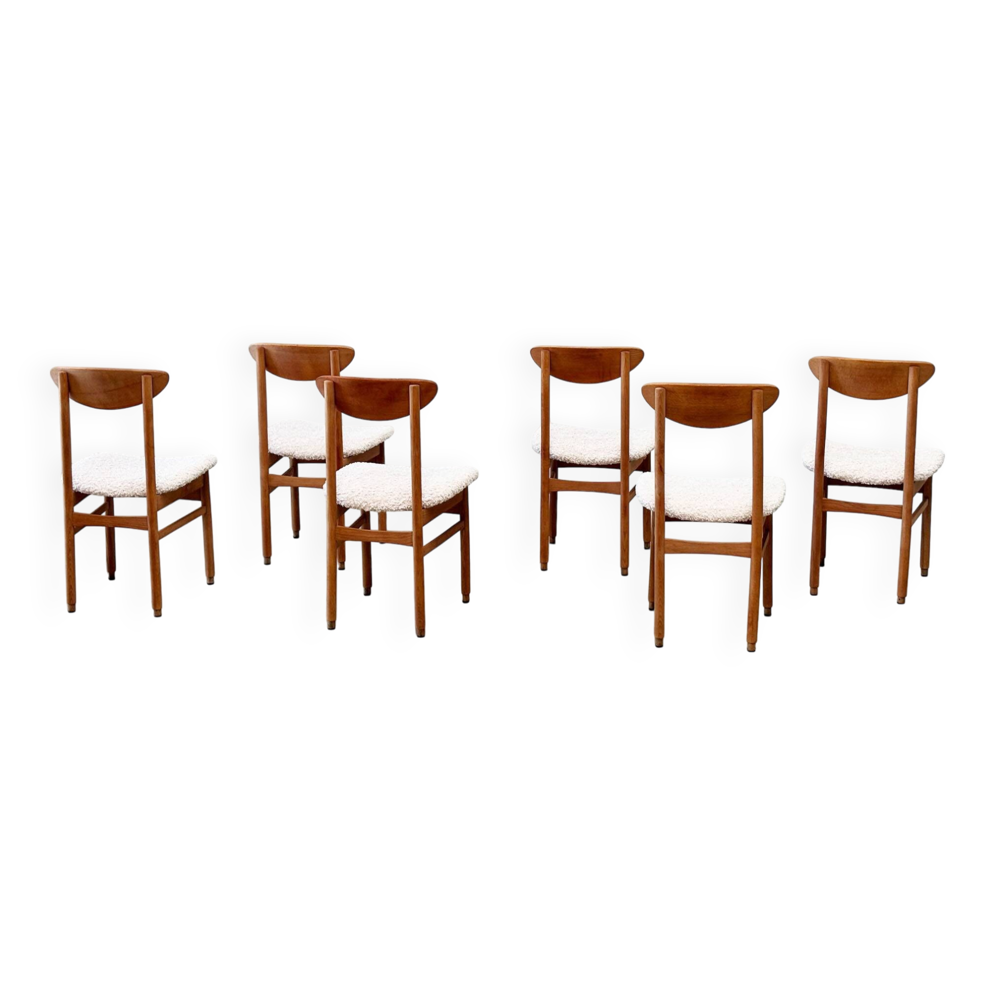 Ensemble de six chaises de salle à manger italiennes