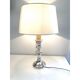 Silver metal candlestick lamp foot