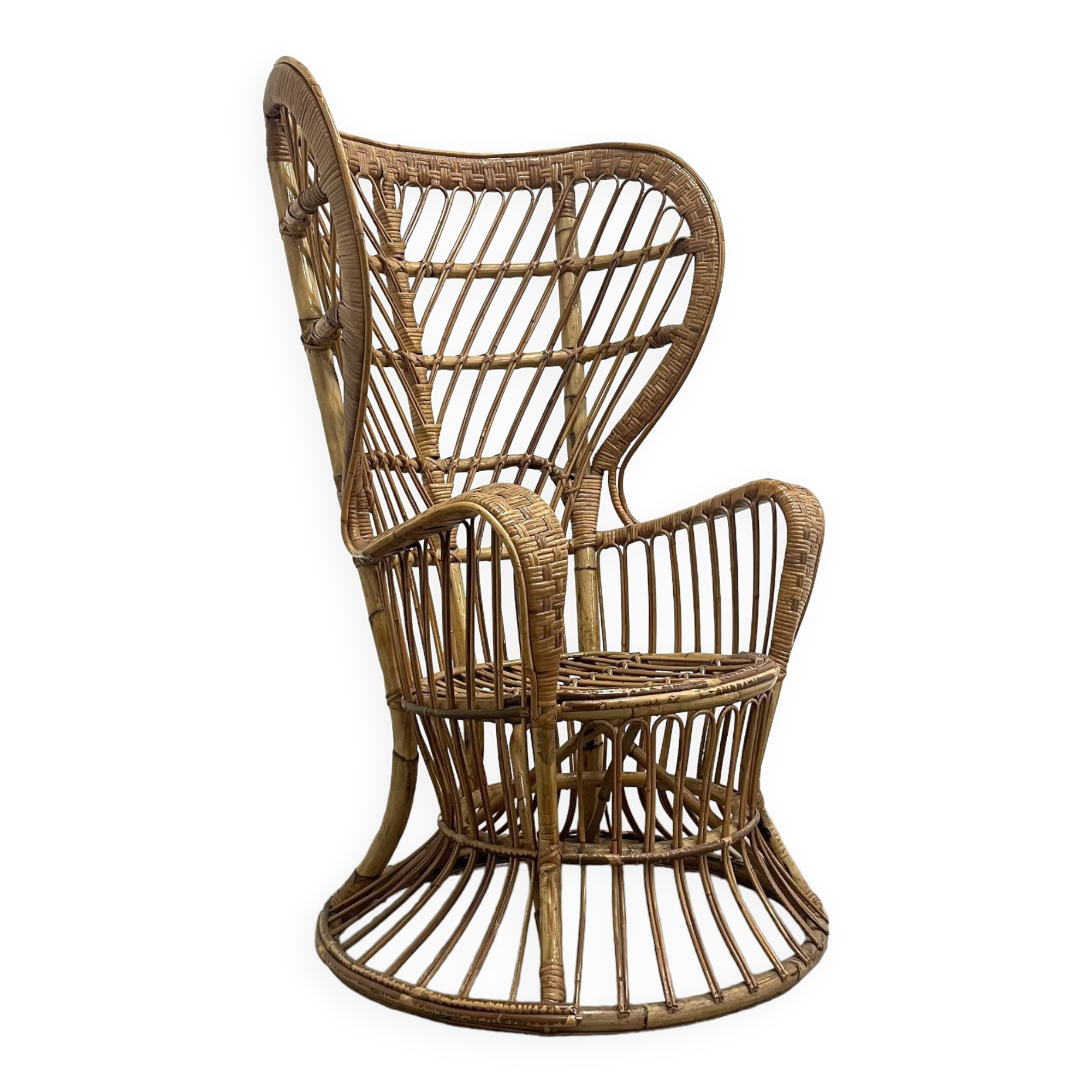 Gio Ponti rattan chair, Italy 1960s