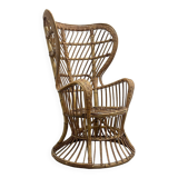 Gio Ponti rattan chair, Italy 1960s