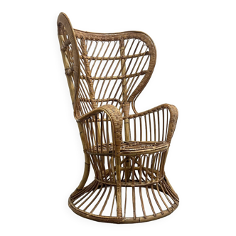 Gio Ponti rattan chair, Italy 1960s