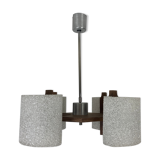 Scandinavian chandelier perspex and wood