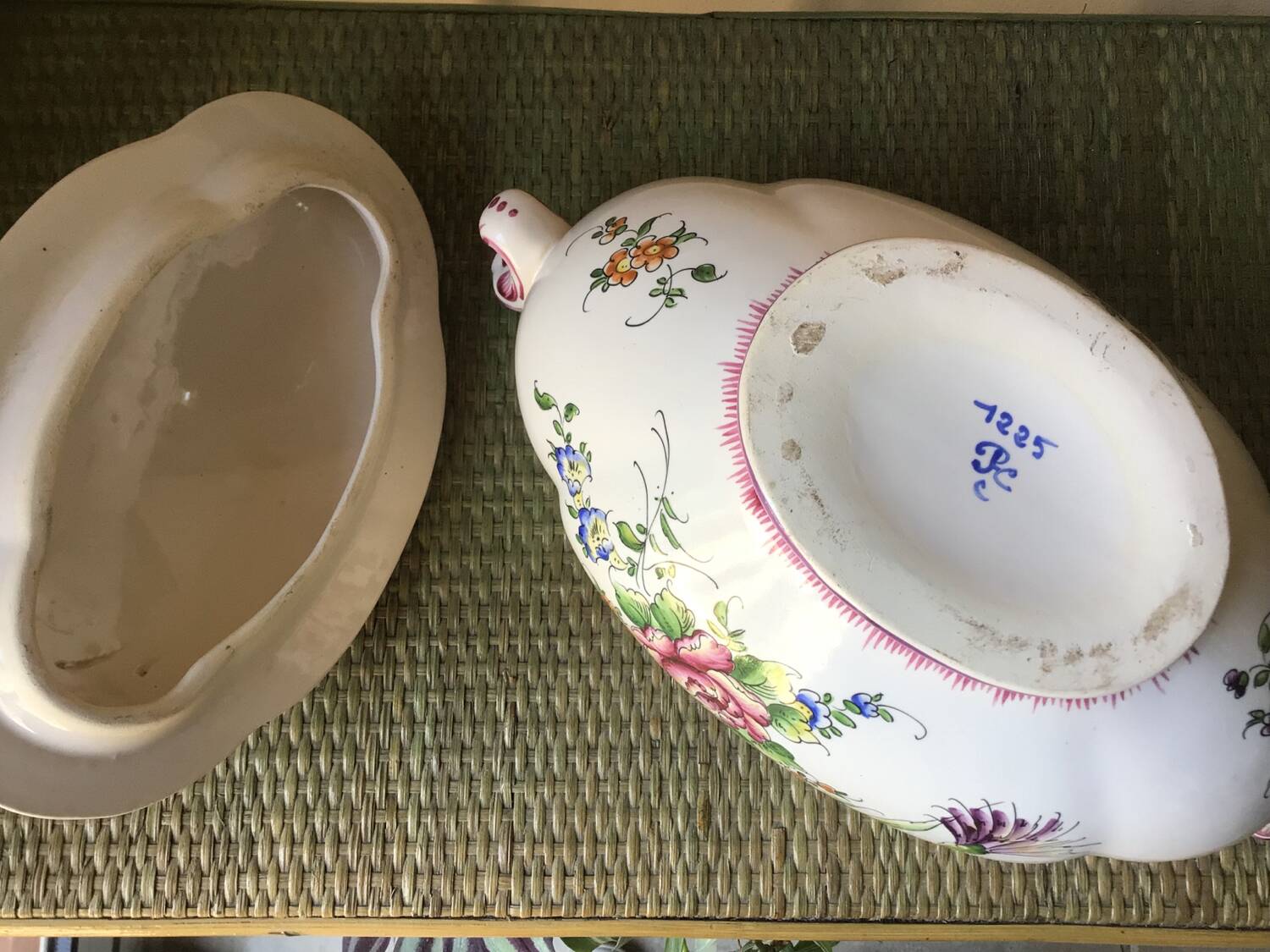 Earthenware dish signed