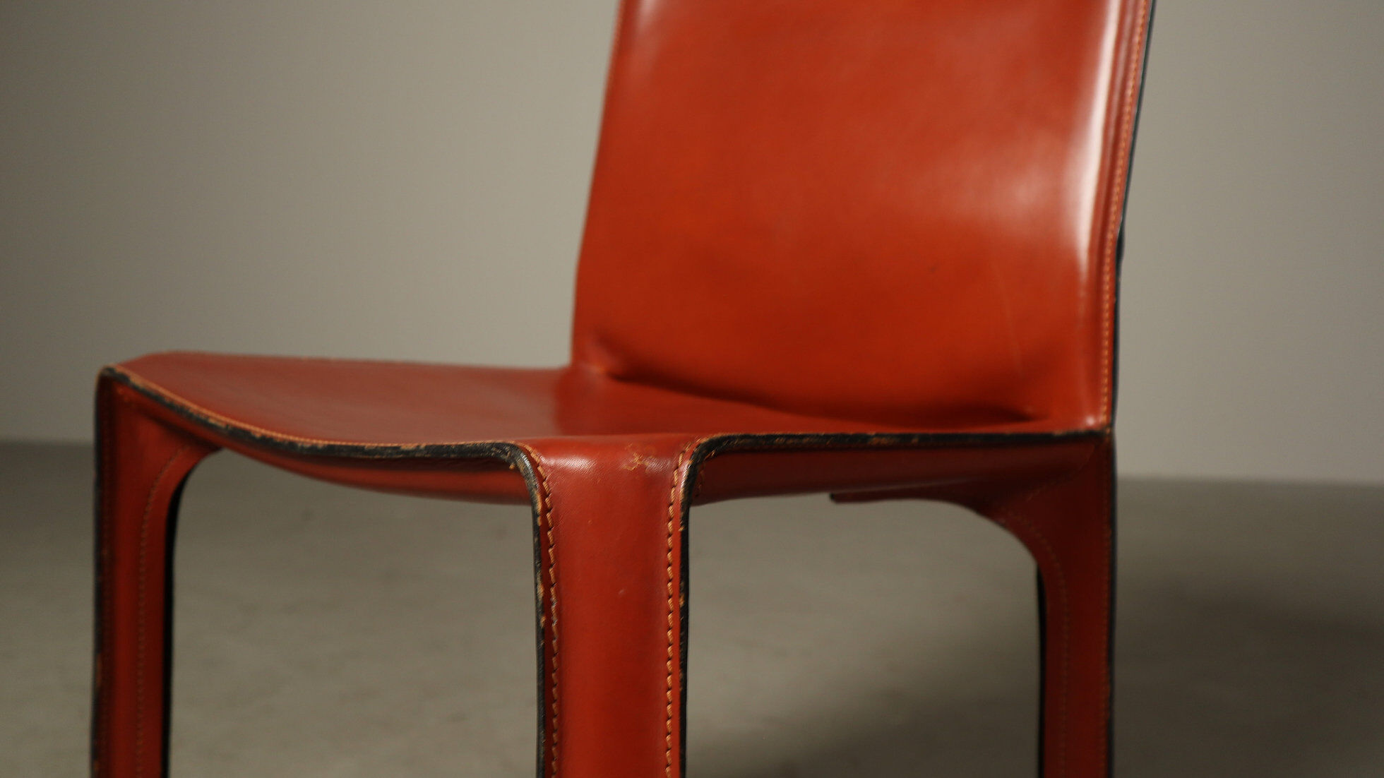 Set of four Cab 412 dining chairs by Mario Bellini for Cassina, 1977