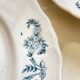 Set of 6 flat plates iron earth Longchamp model Lutetia old earthenware