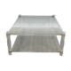 Table basse Hollywood Regency en altuglass et verre 1970'S